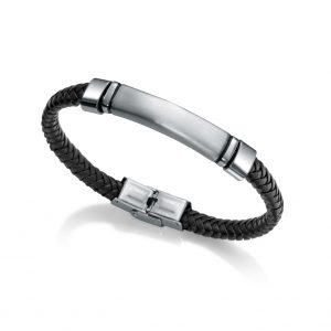 Pulsera cuero negro