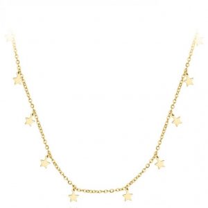 Gargantilla estrellas doradas