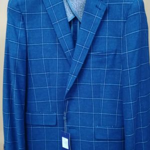 Americana de cuadros azul