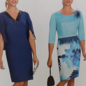 Vestido tonos azules